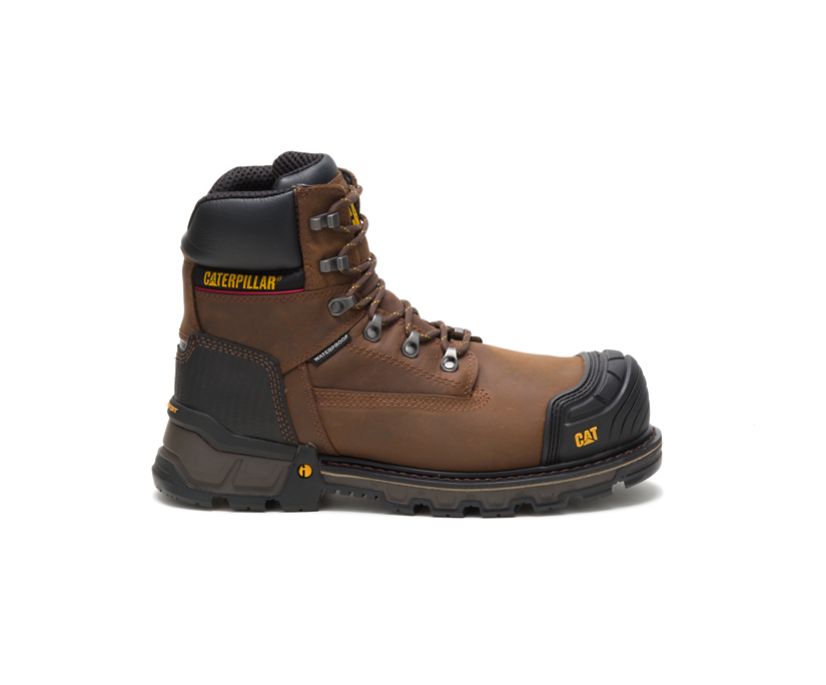 Panske Pracovne Topanky Caterpillar - Excavator XL 6 Waterproof Composite Toe - Tmavo Hnede ( 7529-T